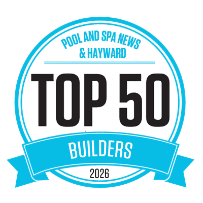 Pool and Spa News Top 50 Builders 2026 badge